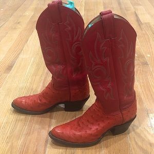Rare Ostrich leather Justin boots